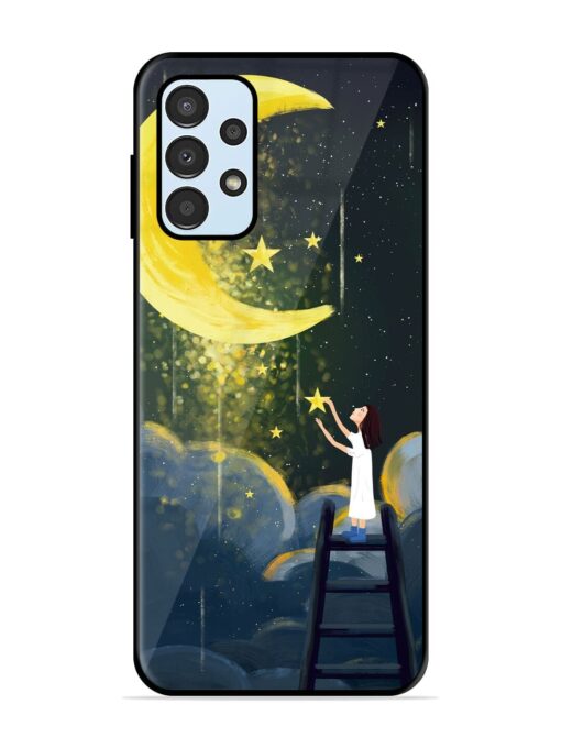 Moonlight Healing Night Illustration Glossy Metal TPU Phone Cover for Samsung Galaxy A13 Zapvi