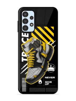 Shoe Background Glossy Metal Phone Cover for Samsung Galaxy A13