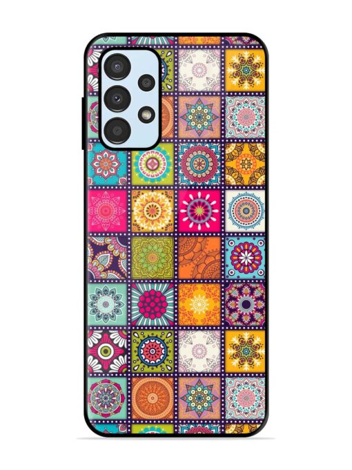 Seamless Pattern Vintage Glossy Metal Phone Cover for Samsung Galaxy A13 Zapvi