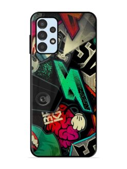 Graffiti Art Glossy Metal Phone Cover for Samsung Galaxy A13