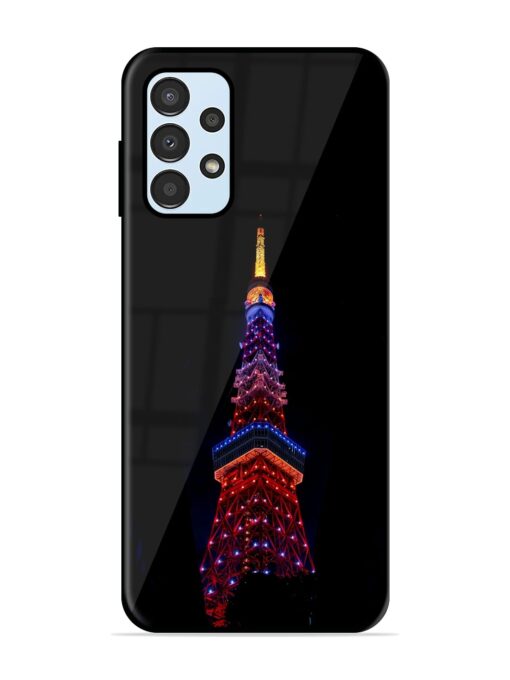 Eiffel Tower Night View Glossy Metal Phone Cover for Samsung Galaxy A13 Zapvi