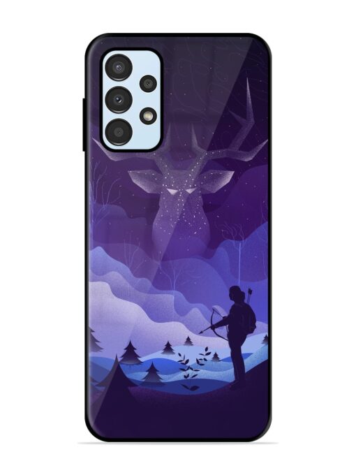 Deer Forest River Glossy Metal Phone Cover for Samsung Galaxy A13 Zapvi