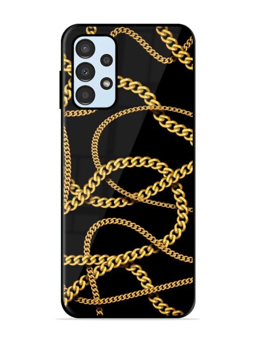 Decorative Golde Chain Glossy Metal Phone Cover for Samsung Galaxy A13 Zapvi