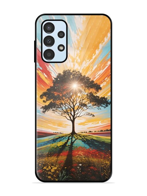 Abstract Tree Colorful Art Glossy Metal Phone Cover for Samsung Galaxy A13 Zapvi