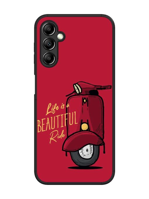 Life Is Beautiful Rides Glossy Metal Phone Cover for Samsung Galaxy A14 (5G) Zapvi