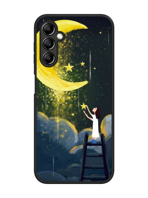 Moonlight Healing Night Illustration Glossy Metal TPU Phone Cover for Samsung Galaxy A14 (5G) Zapvi