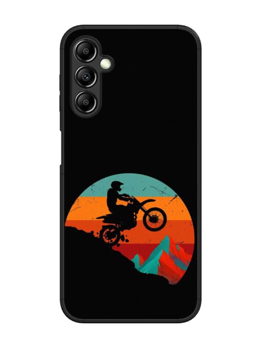 Mountain Bike Glossy Metal Phone Cover for Samsung Galaxy A14 (5G)