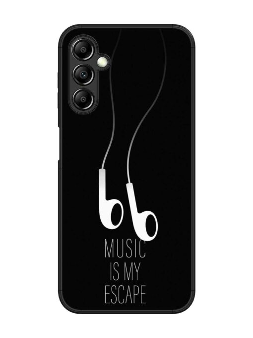 Music Is My Escape Glossy Metal Phone Cover for Samsung Galaxy A14 (5G) Zapvi