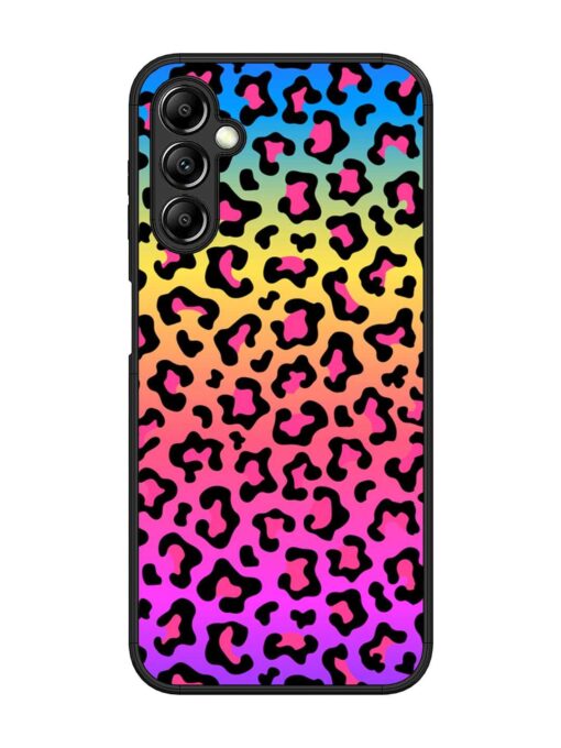 Neon Rainbow Colored Glossy Metal Phone Cover for Samsung Galaxy A14 (5G) Zapvi