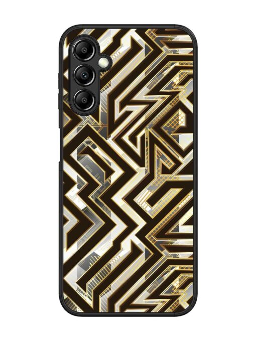 Technology Geometric Seamless Glossy Metal Phone Cover for Samsung Galaxy A14 (5G) Zapvi