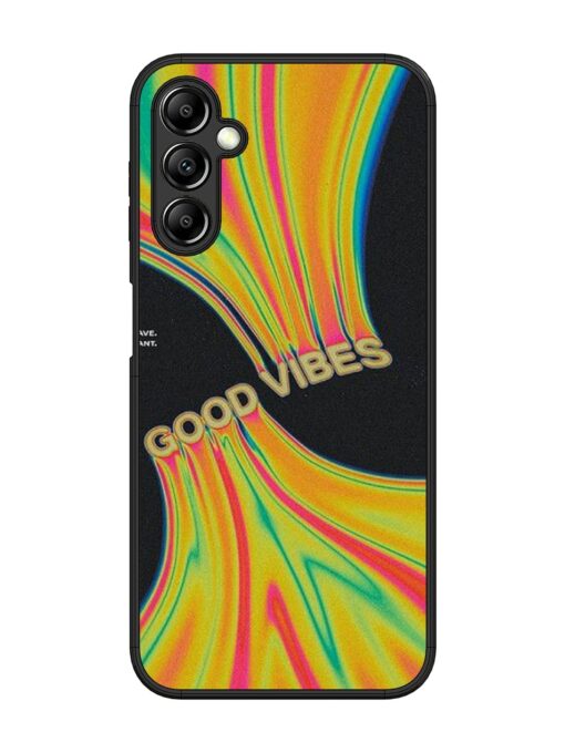 Good Vibes Glossy Metal Phone Cover for Samsung Galaxy A14 (5G) Zapvi