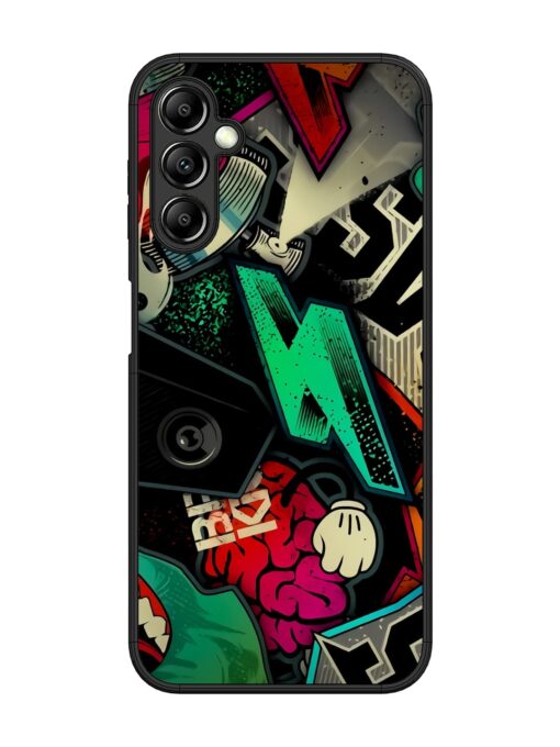 Graffiti Art Glossy Metal Phone Cover for Samsung Galaxy A14 (5G) Zapvi