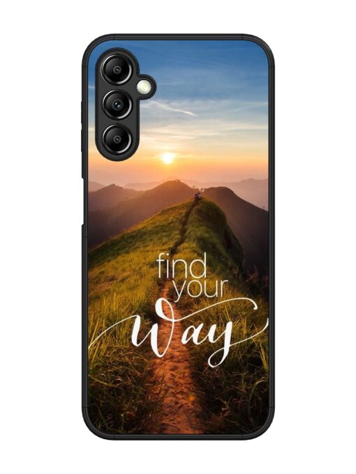 Find Your Way Glossy Metal Phone Cover for Samsung Galaxy A14 (5G) Zapvi