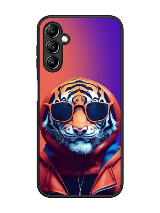 Tiger Animation Glossy Metal Phone Cover for Samsung Galaxy A14 (5G) Zapvi