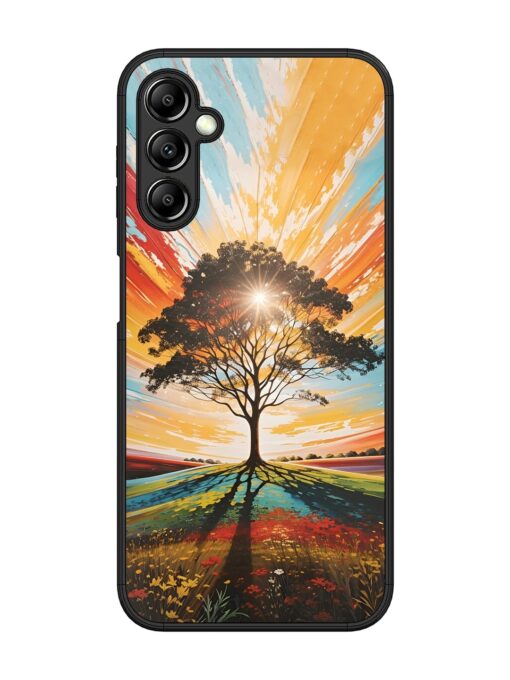 Abstract Tree Colorful Art Glossy Metal Phone Cover for Samsung Galaxy A14 (5G) Zapvi