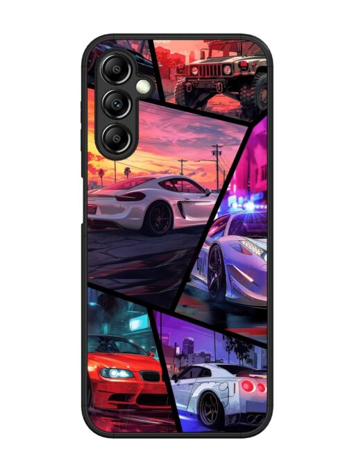 Ride In Pixels Glossy Metal Phone Cover for Samsung Galaxy A14 (5G) Zapvi