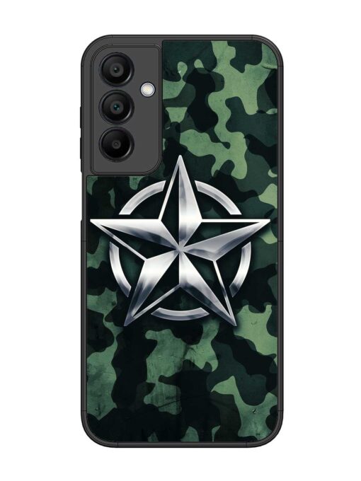 Indian Army Star Design Glossy Metal Phone Cover for Samsung Galaxy A15 (5G) Zapvi