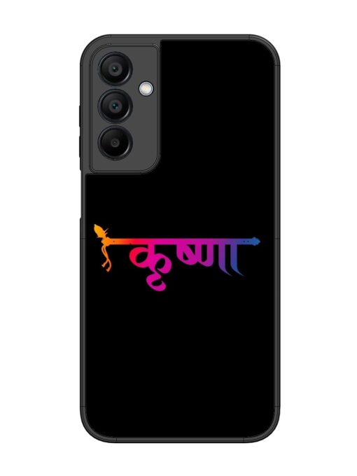 Krishna Typo Glossy Metal Phone Cover for Samsung Galaxy A15 (5G) Zapvi