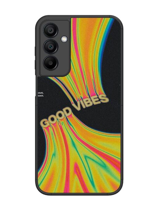 Good Vibes Glossy Metal Phone Cover for Samsung Galaxy A15 (5G) Zapvi