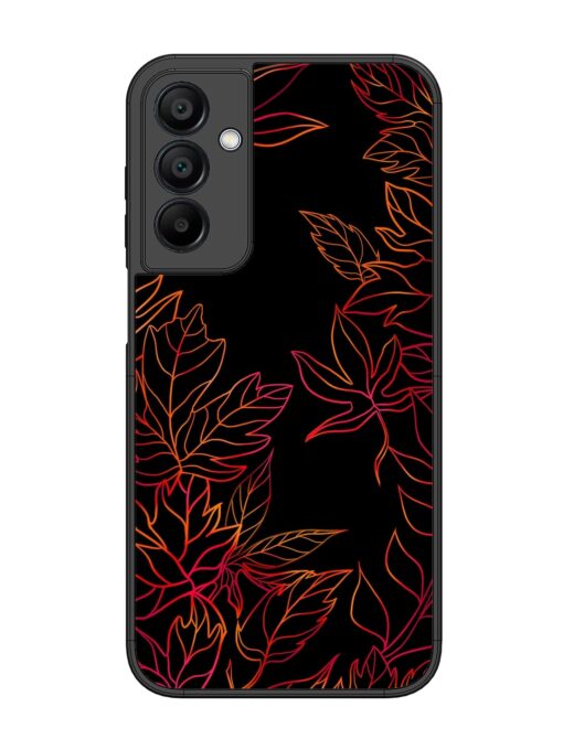 Red Floral Pattern Glossy Metal Phone Cover for Samsung Galaxy A15 (5G) Zapvi