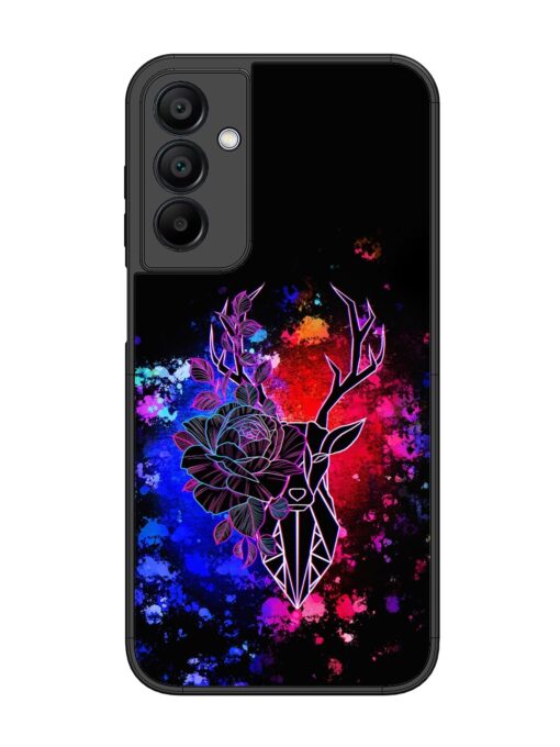 Floral Deer Art Glossy Metal Phone Cover for Samsung Galaxy A15 (5G) Zapvi