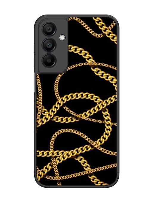 Decorative Golde Chain Glossy Metal Phone Cover for Samsung Galaxy A15 (5G) Zapvi