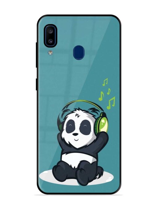 Music Panda Glossy Metal Phone Cover for Samsung Galaxy A20