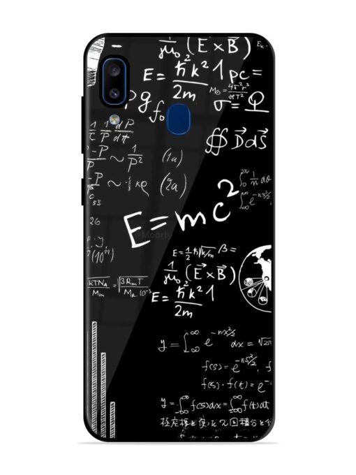 E=Mc2 Mass?Energy Equivalence Glossy Metal Phone Cover for Samsung Galaxy A20 Zapvi