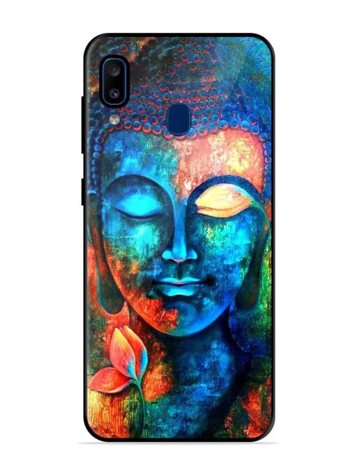 Buddha Painting Glossy Metal Phone Cover for Samsung Galaxy A20 Zapvi