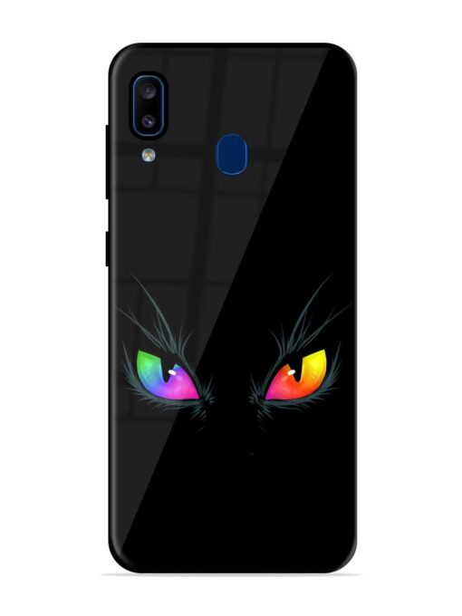 Cat Eyes Glossy Metal Phone Cover for Samsung Galaxy A20 Zapvi