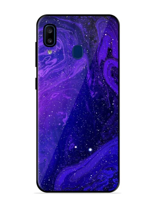 Galaxy Acrylic Abstract Art Glossy Metal Phone Cover for Samsung Galaxy A20 Zapvi