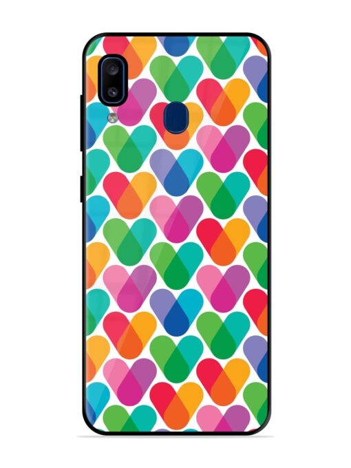 Overlapping Colors Colorful Glossy Metal TPU Phone Cover for Samsung Galaxy A20 Zapvi