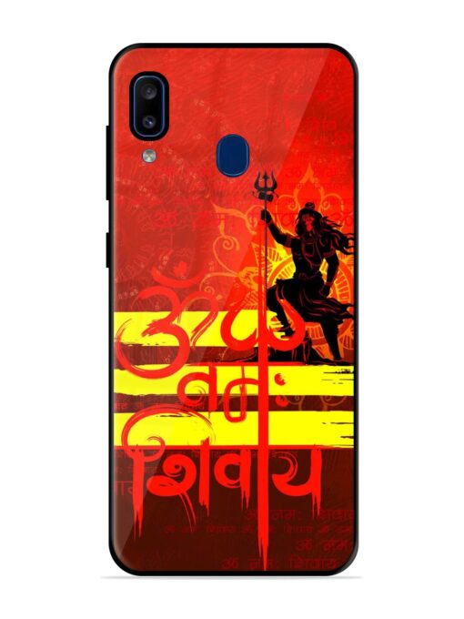 Illustration Lord Shiva Glossy Metal TPU Phone Cover for Samsung Galaxy A20 Zapvi