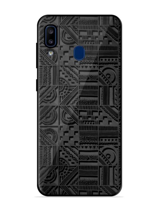 Seamless Pattern Glossy Metal Phone Cover for Samsung Galaxy A20 Zapvi