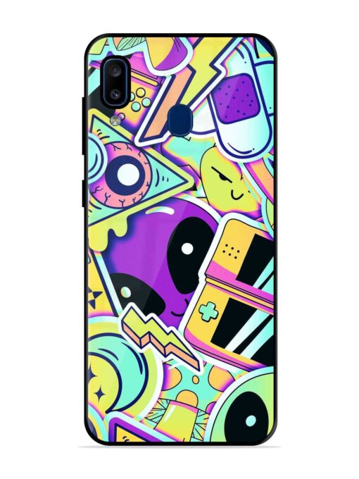 Scratch Art Glossy Metal Phone Cover for Samsung Galaxy A20 Zapvi