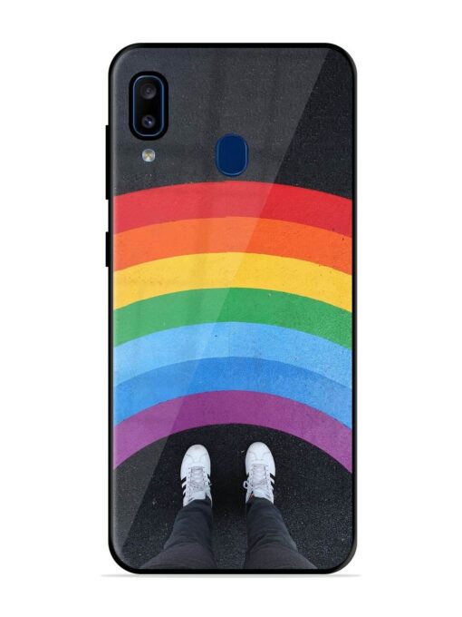 Legs Rainbow Glossy Metal TPU Phone Cover for Samsung Galaxy A20 Zapvi