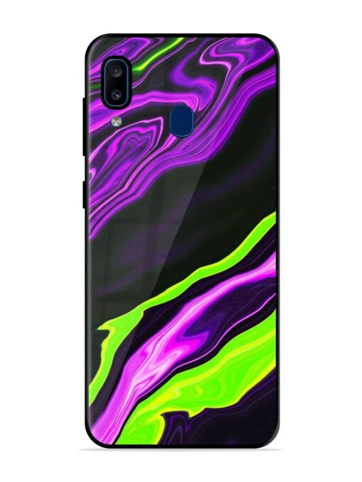 Bright Fluid Violet Glossy Metal Phone Cover for Samsung Galaxy A20 Zapvi