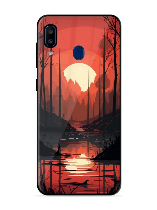 Natural Landscape Glossy Metal Phone Cover for Samsung Galaxy A20 Zapvi