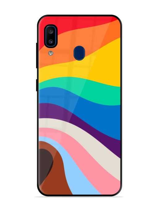 Minimal Pride Art Glossy Metal Phone Cover for Samsung Galaxy A20 Zapvi