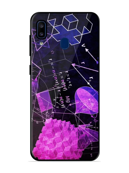 Math Physics Formula Art Glossy Metal Phone Cover for Samsung Galaxy A20