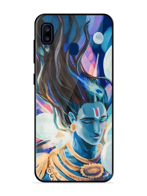 Bhagwan Sri Krishna Glossy Metal Phone Cover for Samsung Galaxy A20 Zapvi