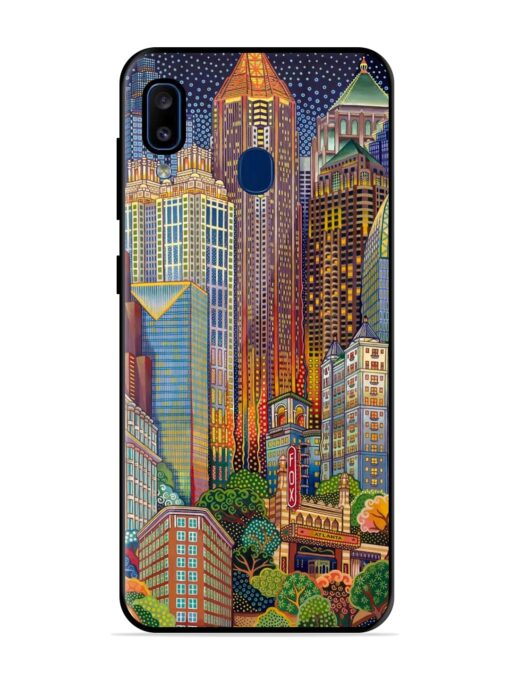 Cityscapes Art Glossy Metal Phone Cover for Samsung Galaxy A20 Zapvi