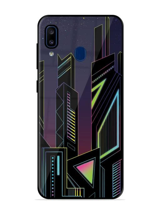 Neon Dreamscape Glossy Metal Phone Cover for Samsung Galaxy A20 Zapvi