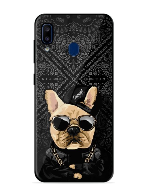 Gangsta Cool Sunmetales Dog Glossy Metal Phone Cover for Samsung Galaxy A20 Zapvi