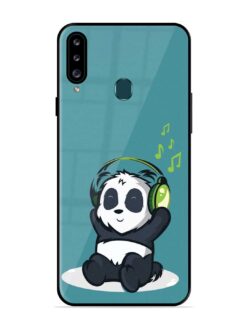 Music Panda Glossy Metal Phone Cover for Samsung Galaxy A20S