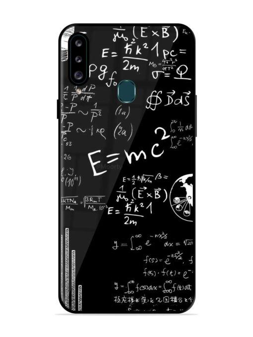 E=Mc2 Mass?Energy Equivalence Glossy Metal Phone Cover for Samsung Galaxy A20S Zapvi