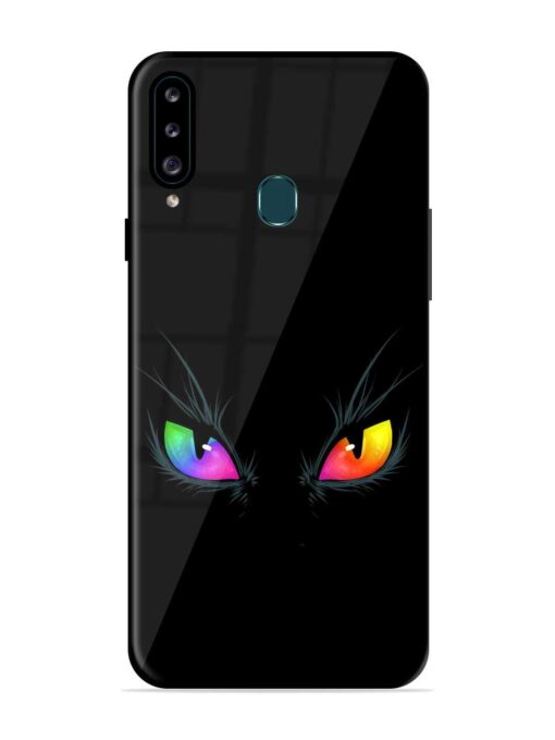 Cat Eyes Glossy Metal Phone Cover for Samsung Galaxy A20S Zapvi