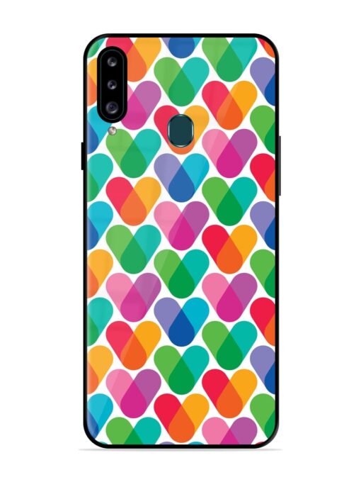 Overlapping Colors Colorful Glossy Metal TPU Phone Cover for Samsung Galaxy A20S Zapvi