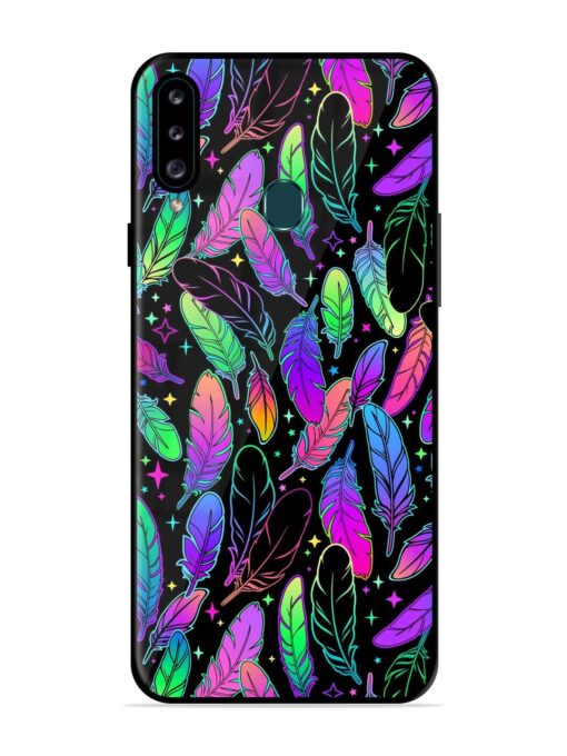 Bright Multi Colored Seamless Glossy Metal Phone Cover for Samsung Galaxy A20S Zapvi