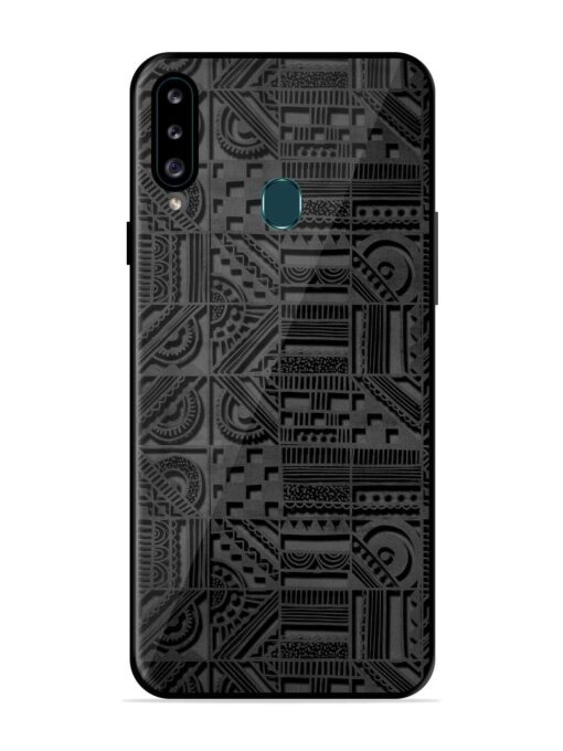 Seamless Pattern Glossy Metal Phone Cover for Samsung Galaxy A20S Zapvi